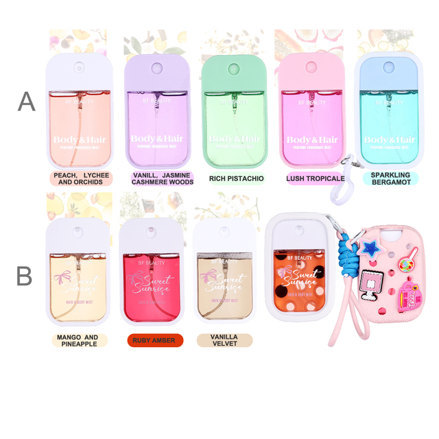Private Label Body Mist Smooth Refresh Long Lasting Body Mist Vegan Skincare Body and Hair Perfume Fragrance Mist