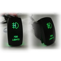 5P vert LED antibrouillard interrupteur à bascule SPST fonction 12V/24V pour RV/Marine avec courant maximal 10A/20A Amomd produit