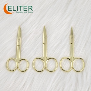 Eliter-Tijeras de acero inoxidable para manicura, color dorado, para cutículas, venta al por mayor - Product Image 3