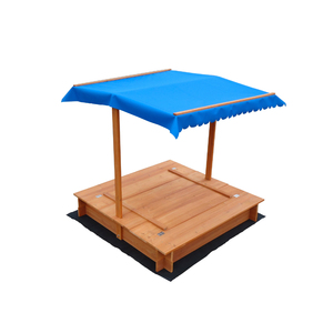 <span class=keywords><strong>Bac</strong></span> à <span class=keywords><strong>sable</strong></span> en <span class=keywords><strong>bois</strong></span> personnalisé pour enfants avec auvent Jardin - Product Image 1
