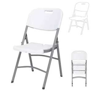 Chaise pliante d'extérieur en plastique blanc au design moderne pour pique-nique, mariage, fête, à bas prix, moulée par soufflage, pour salle à manger, hôtel et cuisine - Product Image 3