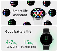 Reloj Inteligente Android para Parejas, Pantalla AMOLED de 1.43'', IP67, Alarma Magnética, Control Remoto, Videollamada, Batería de 200 mAh, Monitor de Sueño