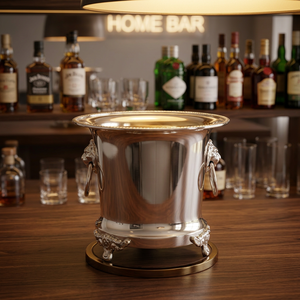 <b>Silver</b> Plated Brass Classic Durable <b>Ice</b> <b>Bucket</b> for Party - Product Image 2