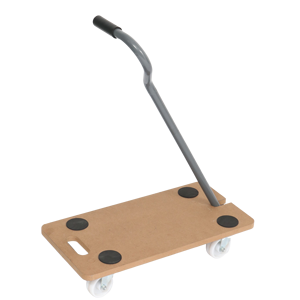 Chariot à main à plateforme en bois de qualité supérieure de 200 kg, personnalisé en usine, avec 4 roues universelles pour entrepôt - Product Image 1