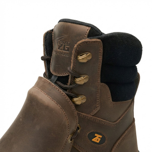 Stivali da Lavoro Lunghi L611-H Marroni in Pelle Crazy Horse con Protezione Metatarsale, Stivali da Lavoro Antinfortunistici di Alta Qualità per Saldatura - Product Image 5