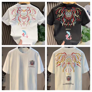 Camisetas Casuales de Algodón 100% para <span class=keywords><strong>Hombre</strong></span>, <span class=keywords><strong>con</strong></span> Logotipo Personalizado, Impresión Serigrafiada, Tejido de Punto de 180 Gramos, Tela Oversize <span class=keywords><strong>con</strong></span> Patrón 3D Sólido, 220 Gsm - Product Image 2