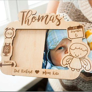 <span class=keywords><strong>Cadeau</strong></span> de douche de bébé cadre photo personnalisé pour nouveau-né bébé garçon pour les nouveaux parents <span class=keywords><strong>cadeau</strong></span> d'annonce de naissance de pépinière pour la fête des mères - Product Image 6
