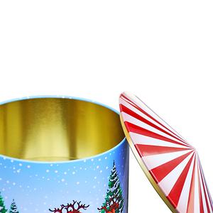 Boîte à musique rotative personnalisée <span class=keywords><strong>en</strong></span> métal, motif carrousel, pour bonbons et aliments, cadeau de Noël - Product Image 5