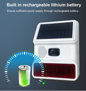 1 trong 2 Thiết kế ngoài trời sử dụng không dây 433MHz năng lượng mặt trời báo động Bảng điều chỉnh và không dây nhấp nháy Còi báo động để làm việc với hệ thống báo động và cảm biến - Product Image 6