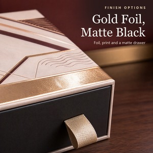 Boîte personnalisée avec impression dorée pour cadeaux cosmétiques, couvercle géométrique pour rouge à lèvres, fard à paupières et illuminateur, vente en gros OEM - Product Image 5