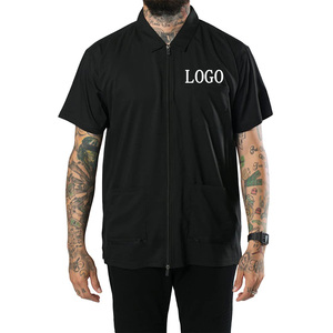 Bata de salón de <span class=keywords><strong>peluquería</strong></span> impermeable poliéster nuevo estilo logotipo personalizado para salones de belleza y bata de peluquero sin mangas - Product Image 6