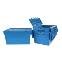Caisses empilables pour assiettes de présentation – Conteneur de stockage en plastique pour la logistique, vente en gros de caisses empilables avec couvercle en promotion