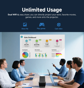 Proyector para Noches de Cine en Familia |   LED |   Apto para la luz del día |   Android 14 5G WiFi BT5.4 |   2000 lúmenes ANSI |   Portátil, Compacto, Integrado - Product Image 5