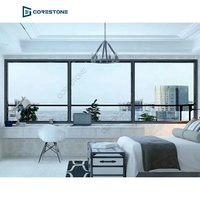 Fenêtre fixe de luxe en aluminium, Triple glaçage, fenêtre fixe