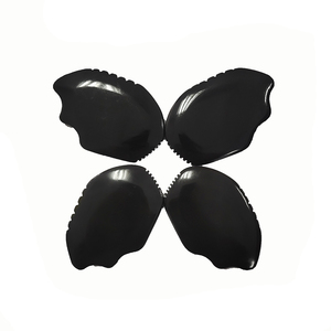 Grande Strumenti Fatti A Mano <span class=keywords><strong>Giada</strong></span> <span class=keywords><strong>Gua</strong></span> <span class=keywords><strong>sha</strong></span> Bordo Nero Bian <span class=keywords><strong>Pietra</strong></span> <span class=keywords><strong>di</strong></span> Massaggio Del Viso Raschiando Guasha Consiglio per la Bellezza - Product Image 1