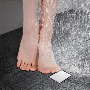 HF 4 pouces 304 acier inoxydable Anti-odeur carré Invisible carrelage insérer <span class=keywords><strong>douche</strong></span> drain <span class=keywords><strong>de</strong></span> sol - Product Image 4