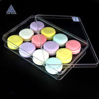 Boîtes en plastique transparentes de qualité alimentaire, écologiques, pour sushis, sucre, cosmétiques, emballage, capacité 680 ml, logo personnalisé, stock d'usine