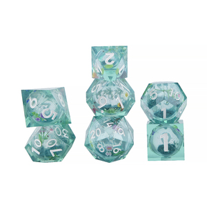 Juego de dados RPG de plástico acrílico de resina poliédrica DND hecho a mano, accesorios para juegos rodantes de primera calidad - Product Image 3