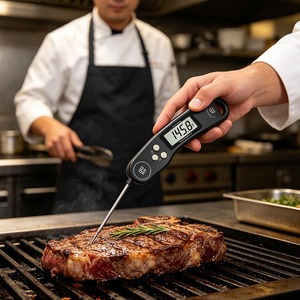 Digital Food Thermometer Stainless Steel Meat Probe Electronic Kitchen Thermometer for <b>Grilling</b> Roasting Cooking - Product Image 5