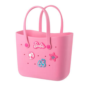 MINISO <span class=keywords><strong>Barbie</strong></span> Sunlight Shine Series Bolso de moda de verano para niñas Bebé Eva Bolsa de <span class=keywords><strong>playa</strong></span> impermeable de goma con cierre abierto - Product Image 4