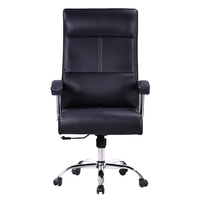 Chaise de bureau ergonomique pivotante confortable et réglable en cuir PU moderne pour cadres, avec fonction massage et élévation