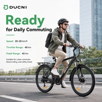 Bicicleta Eléctrica Urbana de Aluminio de 26 Pulgadas para Desplazamientos Diarios