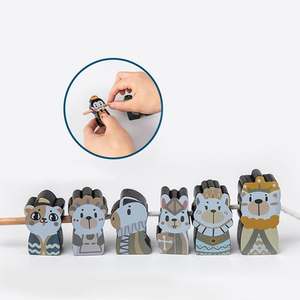 Venta caliente niños dibujos animados juego de <span class=keywords><strong>ajedrez</strong></span> de madera animales lindos Tablero de Control estereoscópico juegos de <span class=keywords><strong>ajedrez</strong></span> - Product Image 4