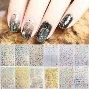 Nouveau Offre Spéciale Fashional Corée Nail Art Autocollant Wrap Décorations De Luxe Autocollant Nail 5d pour ongle D'orteil