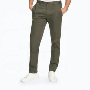 Pantalones Chinos Casuales de Algodón para Hombre, de Sarga Elástica con Múltiples Bolsillos - Product Image 1