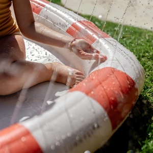 PVC Inflatable Red Peach Spray Mat 152*135*24 CM <b>Water</b> Pad for Kids Summer Playing with Friends Backyard Outdoor - Product Image 5