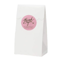 Etiquetas Adhesivas de Agradecimiento con Estampado Dorado en Rollo, Etiquetas de Embalaje Autoadhesivas de Lujo para Cajas de Regalo, Sobres y Decoración