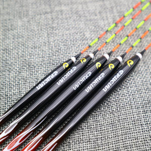 ナノスリムブラックフロート垂直ブイレイクボトムフィッシング敏感軽いバイツ野生のコイティラピア厚いテールマーカー混合 - Product Image 1