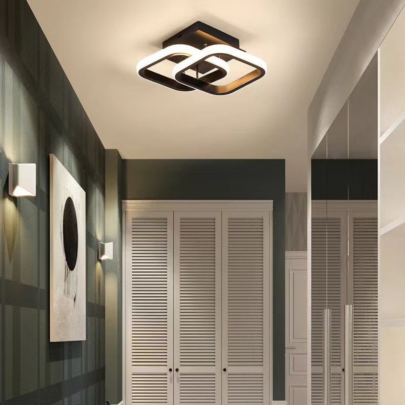 HFBH Simple Modern Aisle Hallway Light Foyer Ceil Corridor Ceiling Lamp Nordic Cloakroom Balcony White Led Small