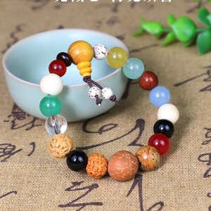 18 Seed Bodhi <b>Bracelet</b> Multicolor Beads Chinese Style Retro Prayer Beads Unisex Couple Jewelry Gift - Product Image 3