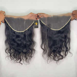 Perruque HD Lace Front cheveux brésiliens vierges bruts, vente en gros 13x6 hd Perruques frontales en cheveux humains à ondulation profonde Cheveux bruts de la tempe - Product Image 1