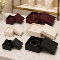 Boîte à couvercle et base magnétiques pour collier, pendentif, bijoux, emballage cadeau, boutique élégante, comptoir