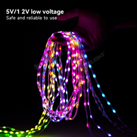 Guirnalda de Luces LED RGB de 1000 LED, de Cobre, Impermeables IP67, con Cable de Alimentación de 12 V CC, Regulables, Decorativas para Paisajes, Navidad y Bodas
