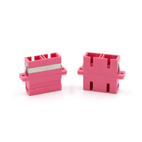 Adaptador de fibra óptica OM4 FTTH de 2 puertos de baja pérdida Conector RJ45 SC/PC Modo único 9/125um Adaptador de fibra dúplex compatible con red 4G