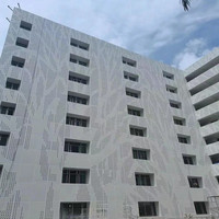 Revêtement mural de façade en acier sculpté 3D en alliage d'aluminium au design moderne Panneaux décoratifs pour hôtel Mur rideau ignifuge