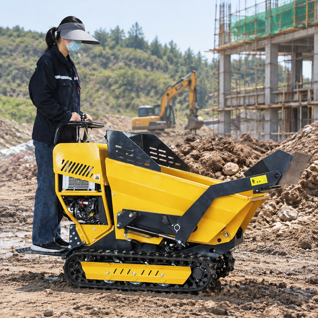 Mini Crawler Loader Dumper Truck Diesel Engine 500kg Load Capacity