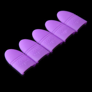 5 pièces/boîte <span class=keywords><strong>pince</strong></span> à <span class=keywords><strong>vernis</strong></span> à ongles tremper capuchon en Silicone Gel UV dissolvant de Lak enveloppes dégraissant nettoyant conseils doigts couverture <span class=keywords><strong>vernis</strong></span> manucure - Product Image 4