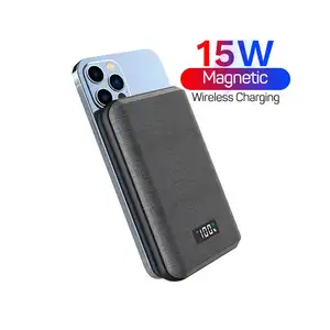 15W Carregamento Sem Fio Power Bank 10000mAh Carregador de Bateria Portátil Sem Fio Magnético 20W PD Carregamento Rápido para iPhone