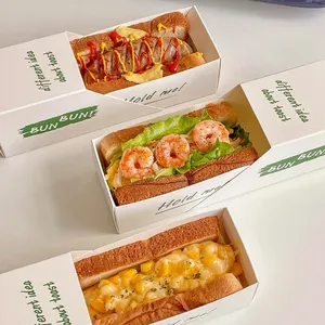 LOKYO Frühstücks verpackung Donut Papier Cupcake Box Einweg Toast Ei Tropfen zum Mitnehmen Picknick Sandwich Box