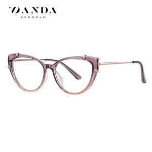 Danda Cat Eye Glasses Frame TJ875 Women Anti Blue <b>Light</b> PC Lens Medium Size - Product Image 5