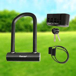 Tonyon 액세서리 도난 방지 보안 스틸 체인 오토바이 스쿠터 자전거 스틸 철 <span class=keywords><strong>U</strong></span> 자전거 잠금 장치 - Product Image 2