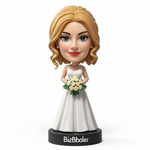 Model karakter pengantin Resin yang dapat disesuaikan mendukung simulasi dan gambar realistis untuk ornamen dan suvenir
