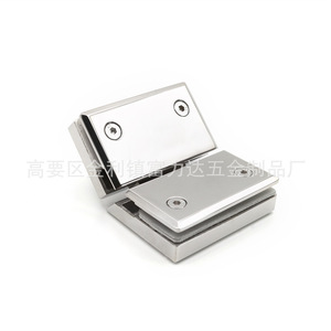 Stainless Steel Shower Enclosure Hinge 90 Degree <b>Mirror</b> Finish Modern Minimalist Design Bathroom Glass <b>Door</b> Clip F-N007 - Product Image 3