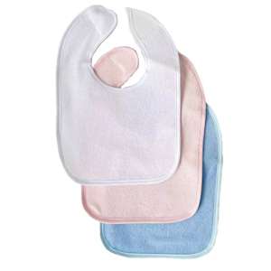 Vente en gros de bandana en coton doux et réutilisable imperméable pour bébé <span class=keywords><strong>bavoirs</strong></span> en tissu éponge Chine Lot de 5 crochets et boucles de soutien teints en tissu uni - Product Image 4