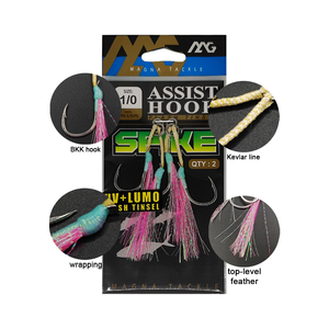 Xuhang SPTN-PTL UV phát sáng phát sáng đôi Thuyền biển câu cá Jig jigging đôi Hỗ trợ móc cho nước ngọt Bass sông câu cá - Product Image 1