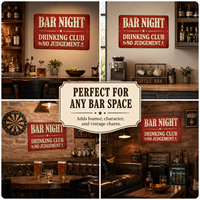 Panneau décoratif en métal pour bar, 12x8 pouces, décoration vintage pour la maison, arts muraux en métal, panneau en aluminium rétro pour la bière, vente en gros pour la décoration murale de bar et de garage